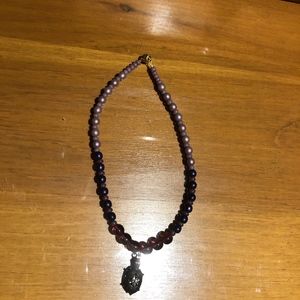 Purple turtle choker necklace